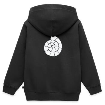 Schneckenhaus Spirale Schneckentier - Kinder Premium Organic Zip Hoodie - Schwarz - Hinten - AI Model Kid Male (0cm)