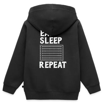 Nager - Sweat Premium à capuche zippé enfant bio - noir - Dos - AI Model Kid Male (0cm)