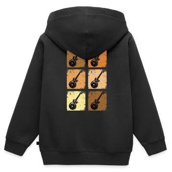 Gitarren Zubehör E-Gitarren-Saiten E Gitarren - Kinder Premium Organic Zip Hoodie - Schwarz - Hinten - AI Model Kid Male (0cm)