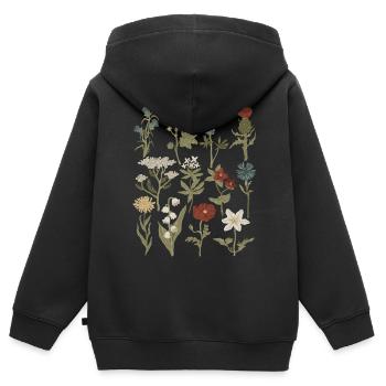 Wildblumen - Kinder Premium Organic Zip Hoodie - Schwarz - Hinten - AI Model Kid Male (0cm)