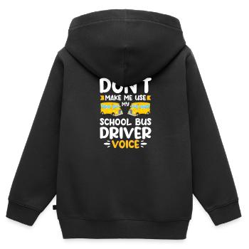 Bus Driver Bus Driver Bus Schuhlbus Gift - Kids Premium Organic Zip-up Hoodie - black - Back - AI Model Kid Male (0cm)