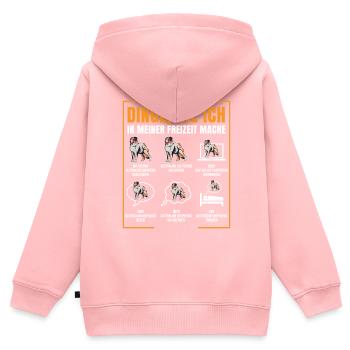Australian Shepherd - Kinder Premium Organic Zip Hoodie - Rosa - Hinten - AI Model Kid Female (0cm)
