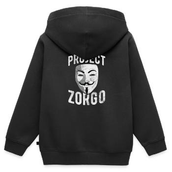 Hacker - Kinder Premium Organic Zip Hoodie - Schwarz - Hinten - AI Model Kid Male (0cm)