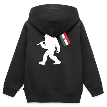 Ungarn - Kinder Premium Organic Zip Hoodie - Schwarz - Hinten - AI Model Kid Male (0cm)