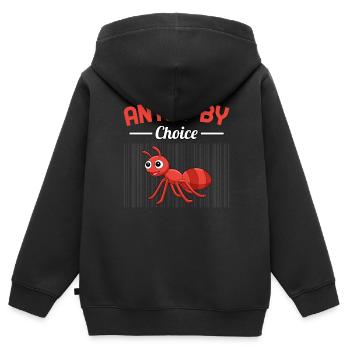 Antsy by Choice - Kids Premium Organic Zip-up Hoodie - black - Back - AI Model Kid Male (0cm)