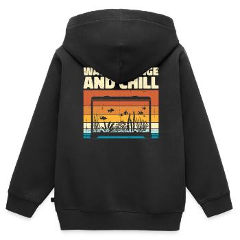 Aquarium - Kinder Premium Organic Zip Hoodie - Schwarz - Hinten - AI Model Kid Male (0cm)