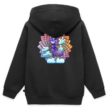 Ameise - Kinder Premium Organic Zip Hoodie - Schwarz - Hinten - AI Model Kid Male (0cm)