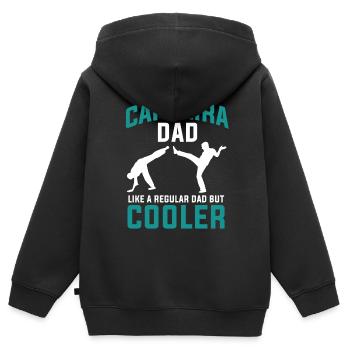 Capoeira Dad Like A Regular Dad But Cooler - Kinder Premium Organic Zip Hoodie - Schwarz - Hinten - AI Model Kid Male (0cm)
