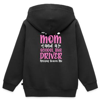 Bus Driver Bus Driver Bus Schuhlbus Gift - Kids Premium Organic Zip-up Hoodie - black - Back - AI Model Kid Male (0cm)