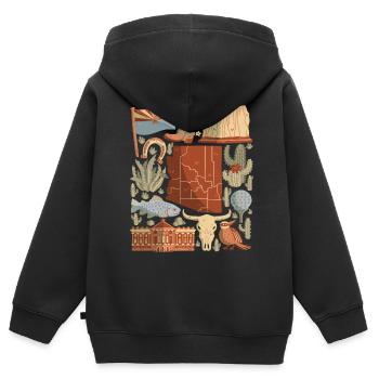 Arizona - Kinder Premium Organic Zip Hoodie - Schwarz - Hinten - AI Model Kid Male (0cm)