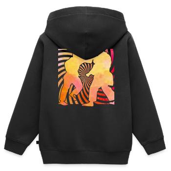 Brazilian Jiu-Jitsu - Kinder Premium Organic Zip Hoodie - Schwarz - Hinten - AI Model Kid Male (0cm)
