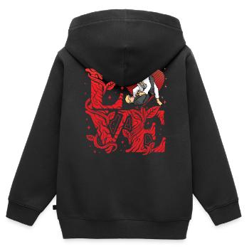 Brazilian Jiu-Jitsu - Kinder Premium Organic Zip Hoodie - Schwarz - Hinten - AI Model Kid Male (0cm)