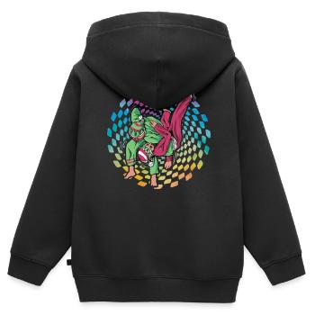 Brazilian Jiu-Jitsu - Kinder Premium Organic Zip Hoodie - Schwarz - Hinten - AI Model Kid Male (0cm)
