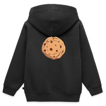 Schokolade Schoko Essen Kakao Geschenk - Kinder Premium Organic Zip Hoodie - Schwarz - Hinten - AI Model Kid Male (0cm)