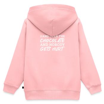 Chocolate - Kids Premium Organic Zip-up Hoodie - rose - Back - AI Model Kid Female (0cm)