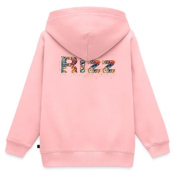 Rizz - Feux d’artifice - Sweat Premium à capuche zippé enfant bio - rose - Dos - AI Model Kid Female (0cm)