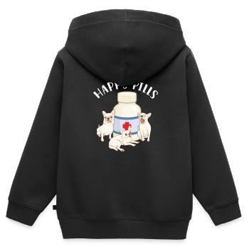 Chihuahua Hund Hundeschule Hundehalter Geschenk - Kinder Premium Organic Zip Hoodie - Schwarz - Hinten - AI Model Kid Male (0cm)