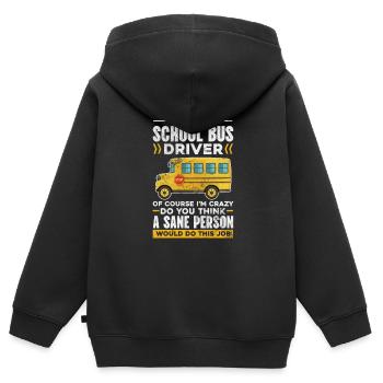 Busfahrer - Kinder Premium Organic Zip Hoodie - Schwarz - Hinten - AI Model Kid Male (0cm)