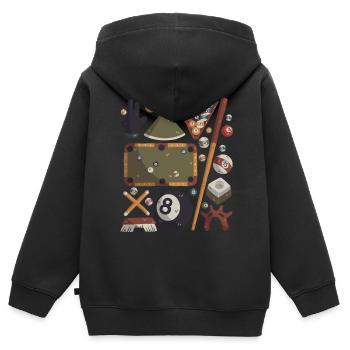 Billard - Kinder Premium Organic Zip Hoodie - Schwarz - Hinten - AI Model Kid Male (0cm)