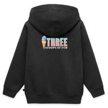 Eiscreme - Kinder Premium Organic Zip Hoodie - Schwarz - Hinten - AI Model Kid Male (0cm)
