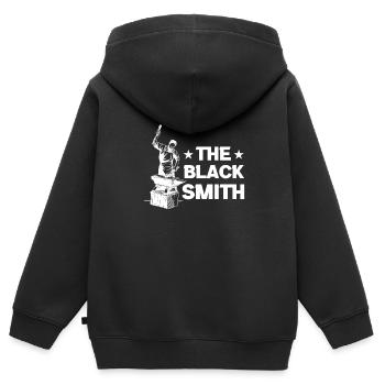 Blacksmith Schiede Anvil Cutler Gift - Kids Premium Organic Zip-up Hoodie - black - Back - AI Model Kid Male (0cm)