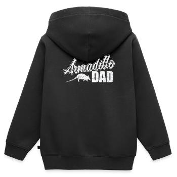 Armadillos Dad Mammal USA - Kids Premium Organic Zip-up Hoodie - black - Back - AI Model Kid Male (0cm)