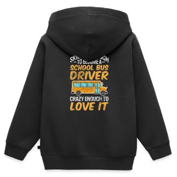 Busfahrer - Kinder Premium Organic Zip Hoodie - Schwarz - Hinten - AI Model Kid Male (0cm)