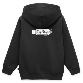 Flip Thrice USB Stick Module de Stockage Rétro - Sweat Premium à capuche zippé enfant bio - noir - Dos - AI Model Kid Male (0cm)