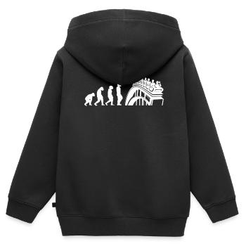 Freizeitpark Jahrmarkt Rummelplatz Kirmes - Kinder Premium Organic Zip Hoodie - Schwarz - Hinten - AI Model Kid Male (0cm)