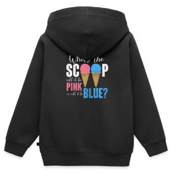 Eiscreme - Kinder Premium Organic Zip Hoodie - Schwarz - Hinten - AI Model Kid Male (0cm)
