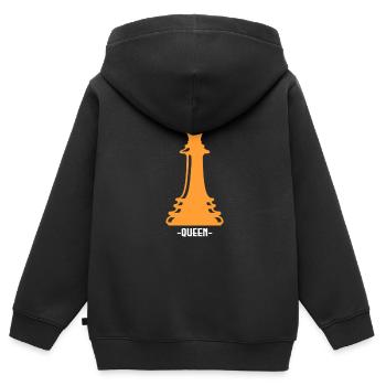 Schach Schachbrett Schachmatt Schachspieler - Kinder Premium Organic Zip Hoodie - Schwarz - Hinten - AI Model Kid Male (0cm)