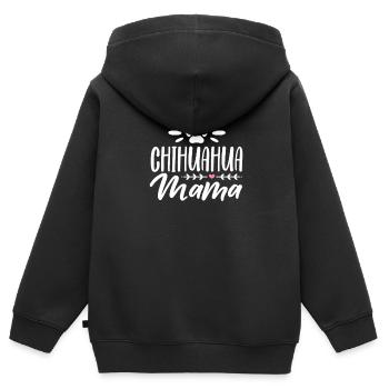 Chihuahua Hund Hundeschule Hundehalter Geschenk - Kinder Premium Organic Zip Hoodie - Schwarz - Hinten - AI Model Kid Male (0cm)