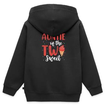 Eiscreme - Kinder Premium Organic Zip Hoodie - Schwarz - Hinten - AI Model Kid Male (0cm)
