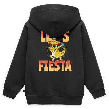 Let's Fiesta Taco Dino - Kinder Premium Organic Zip Hoodie - Schwarz - Hinten - AI Model Kid Male (0cm)