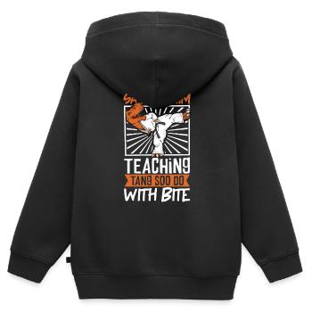 TREX - Sa Bum Nim - Tang so Do Trainer - Kids Premium Organic Zip-up Hoodie - black - Back - AI Model Kid Male (0cm)