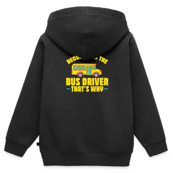 Bus Driver Bus Driver Bus Schuhlbus Gift - Kids Premium Organic Zip-up Hoodie - black - Back - AI Model Kid Male (0cm)