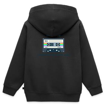 Retro -sarkastisches Alter Spruche - Kinder Premium Organic Zip Hoodie - Schwarz - Hinten - AI Model Kid Male (0cm)