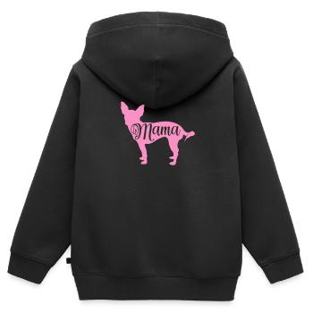 Chihuahua Hund Hundeschule Hundehalter Geschenk - Kinder Premium Organic Zip Hoodie - Schwarz - Hinten - AI Model Kid Male (0cm)