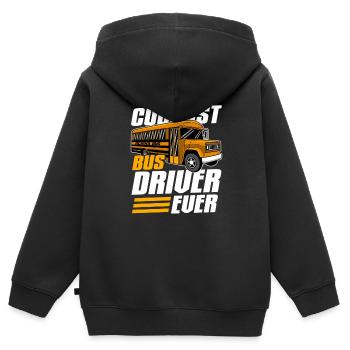 Bus Driver Bus Driver Bus Schuhlbus Gift - Kids Premium Organic Zip-up Hoodie - black - Back - AI Model Kid Male (0cm)
