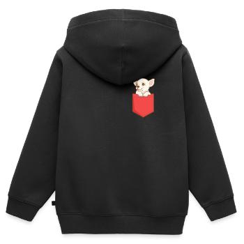 Chihuahua Hund Hundeschule Hundehalter Geschenk - Kinder Premium Organic Zip Hoodie - Schwarz - Hinten - AI Model Kid Male (0cm)