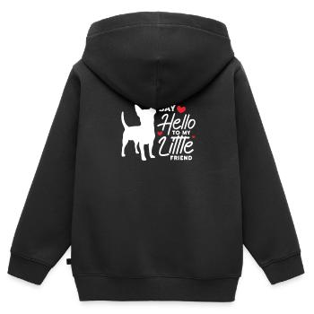 Chihuahua Hund Hundeschule Hundehalter Geschenk - Kinder Premium Organic Zip Hoodie - Schwarz - Hinten - AI Model Kid Male (0cm)
