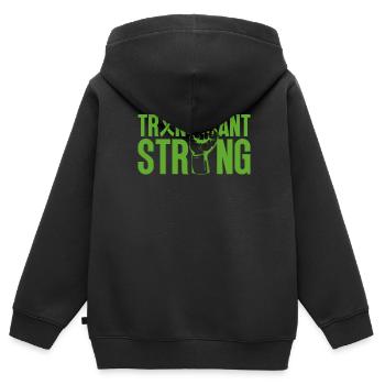 Don d’organes Greffe d’organes Don d’organes - Sweat Premium à capuche zippé enfant bio - noir - Dos - AI Model Kid Male (0cm)
