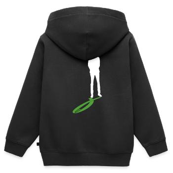 Don d’organes Greffe d’organes Don d’organes - Sweat Premium à capuche zippé enfant bio - noir - Dos - AI Model Kid Male (0cm)