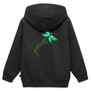 Don d’organes Greffe d’organes Don d’organes - Sweat Premium à capuche zippé enfant bio - noir - Dos - AI Model Kid Male (0cm)