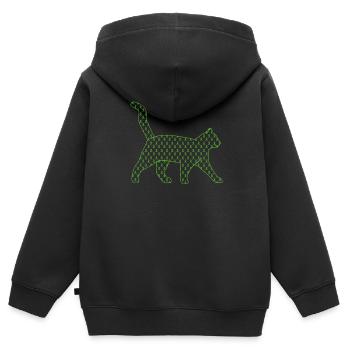 Don d’organes Greffe d’organes Don d’organes - Sweat Premium à capuche zippé enfant bio - noir - Dos - AI Model Kid Male (0cm)