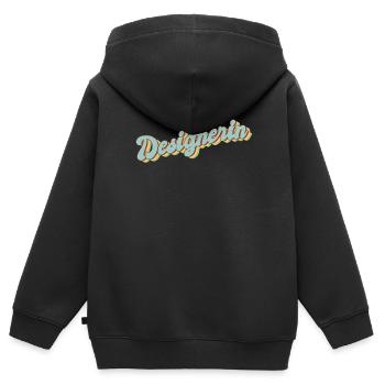 Illustrator Abschluss-Geschenk Designerin - Kinder Premium Organic Zip Hoodie - Schwarz - Hinten - AI Model Kid Male (0cm)