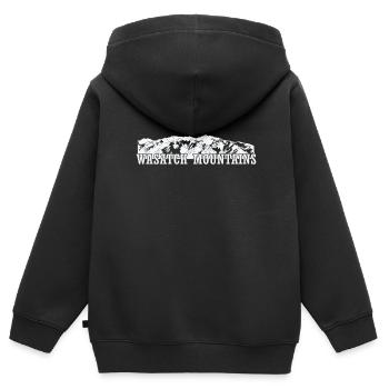 Wasatch Mountains Rocky Mountains Utah - Kinder Premium Organic Zip Hoodie - Schwarz - Hinten - AI Model Kid Male (0cm)