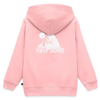 Half Dome Sierra Ahwahnee Parc national de Yosemite - Sweat Premium à capuche zippé enfant bio - rose - Dos - AI Model Kid Female (0cm)