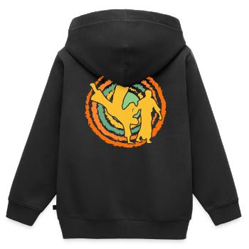 Aïkido - Sweat Premium à capuche zippé enfant bio - noir - Dos - AI Model Kid Male (0cm)