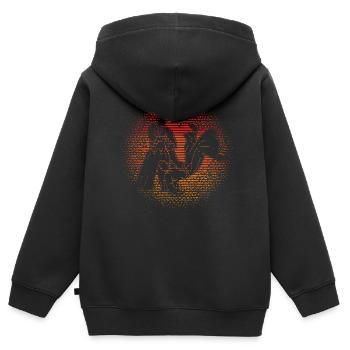 Aïkido - Sweat Premium à capuche zippé enfant bio - noir - Dos - AI Model Kid Male (0cm)